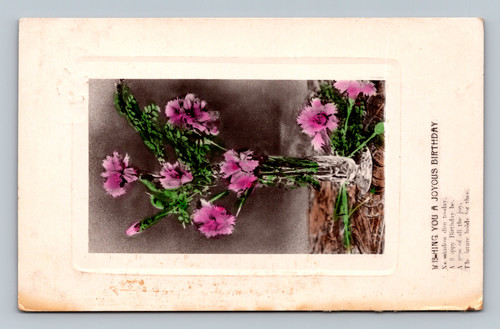 Birthday greeting postcard from Osborne House Deddington England with poetic text