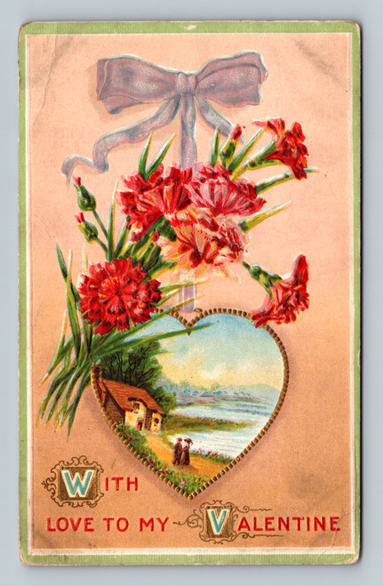Vintage Valentine greeting postcard made in U.S.A.