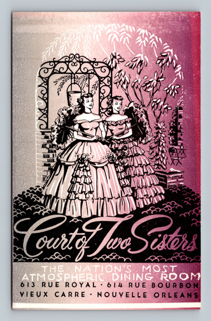 Court of Two Sisters dining room in the Vieux Carre, New Orleans postcard