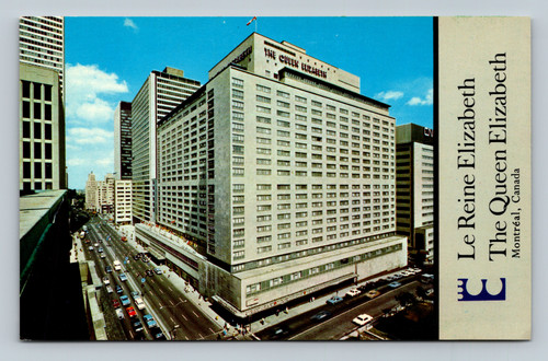 The Queen Elizabeth Hotel in Montréal Canada vintage postcard
