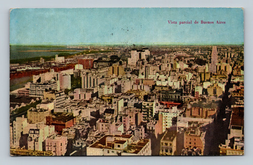 Partial view of Buenos Aires city along the La Plata River