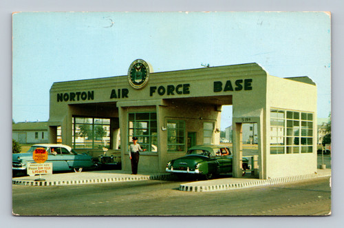 Tippecanoe Avenue gate at Norton Air Force Base San Bernardino California postcard