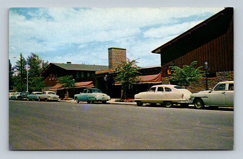 Dude Rancher Lodge Downtown Motor Lodge building Billings Montana postcard
