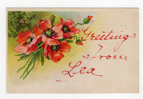 Greetings from Lea Paul Finkenrath 1909 Red Poppies