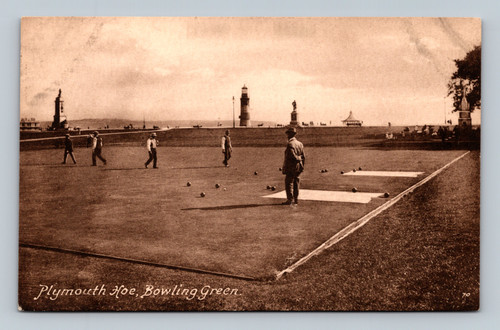 Plymouth Hoe Bowling Green postcard by F. Frith & Co., Ltd., Reigate