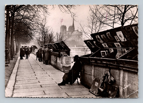 Les bouquinistes du quai de la Tournelle in Paris postcard