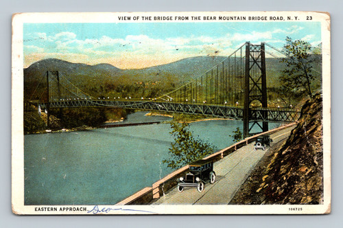 View of Bear Mountain Bridge from Eastern Approach, Newburgh NY