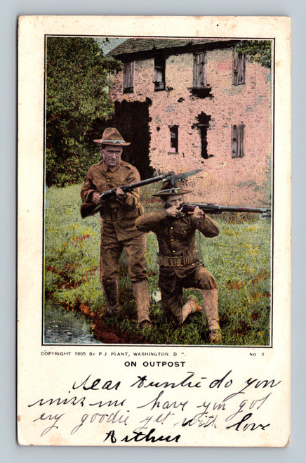 On Outpost postcard from Washington USA postmarked 1907