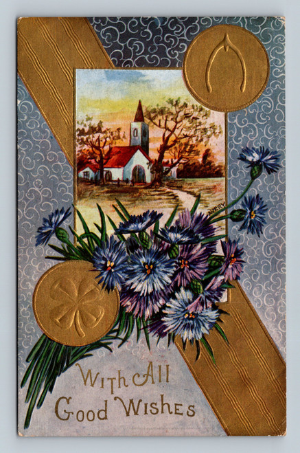 Good Wishes Greeting postcard from mas dell Roberto