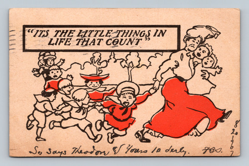 Stage One Scene vintage postcard with postmark August 20