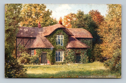 The Queen's Cottage at Kew Gardens in Kew, England postcard by J. Salmon