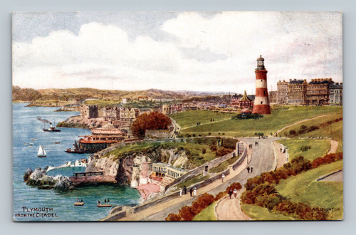 View of Plymouth from the Citadel postcard by J. Salmon