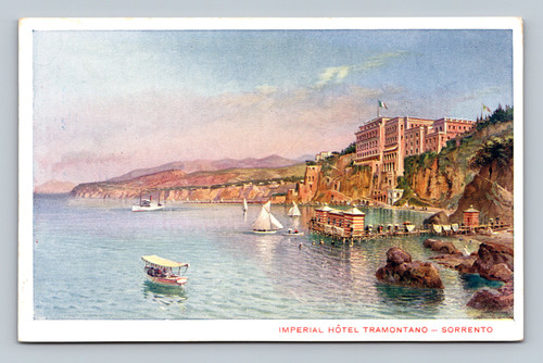 Imperial Hôtel Tramontano in Sorrento Italy vintage postcard