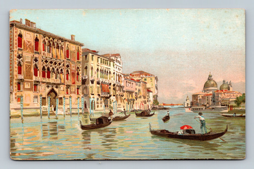 Venezia Canal Grande with Palazzo Franchetti in Venice Italy