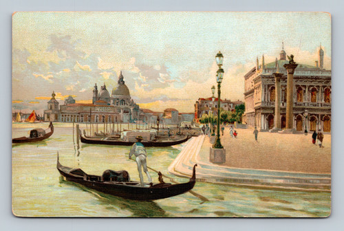 Piazzetta San Marco with Church of Santa Maria della Salute in Venice Italy