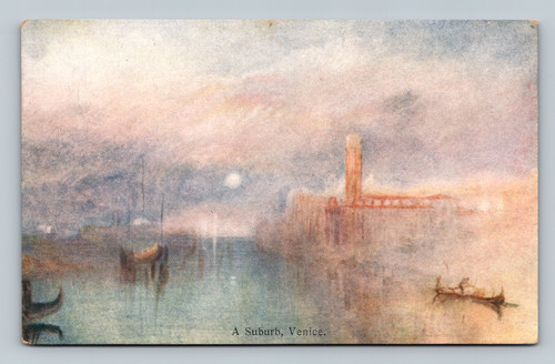 Postcard showing a suburb in Venice Italy by SAMUELS Ltd