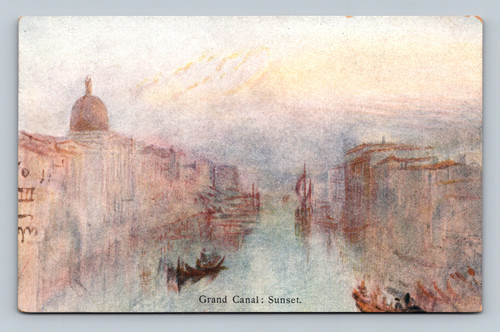 Grand Canal at sunset postcard by SAMUELS Ltd.
