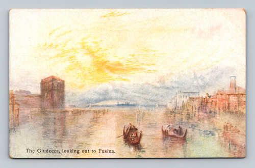 The Giudecca looking out to Fusina postcard by SAMUELS Ltd.