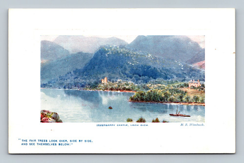 Invergarry Castle ruins near Loch Oich Scotland postcard by Raphael Tuck & Sons