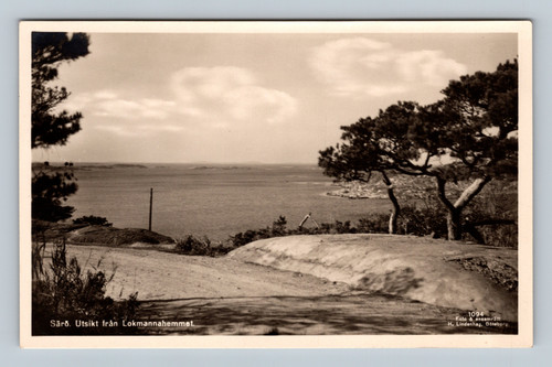 View from Lokmannahemmet in Säro postcard by H. Lindenhag Göteborg