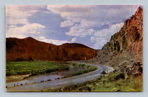 Sweeping curves of Nevada's broad highways at Nevada Canyon