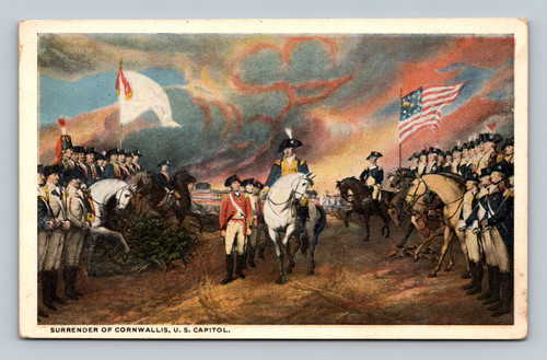 Surrender of Cornwallis painting by John Trumbull in U.S. Capitol Rotunda Washington