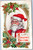 Santa in oval frame with holly