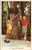 Boy and Girl in front of Red Cedar Tree at Homosassa Springs