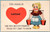 Postcard Dutch Girl Pennant  KS Larned - Der people vas der biggest-hearted