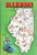 Postcard Illinois map