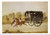 Postcard Postal Art - Carriage transporting mail and passengers