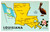 map postcard louisiana state