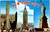 Postcard New York City multiview Statue Liberty Empire State Rockefeller Center