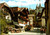 Postcard Austria St. Wolfgang street scene with Castle Eibenstein in background