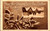 new year postcard holly winter village scene