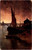 Harbor Scene at Dusk Tall Ships Rotograph 1907