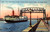 Great Lakes Packet Freighter Entering Duluth-Superior Harbor. Lift Bridge Raised