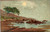 Moonlit Coastal Scene with Trees and Rocks - Japan?