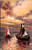 Sailboats in sunset art by G. Fuhrmann 1908