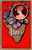 Greetings from Illinois state outline violets pretty woman