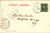 1906 postmarked postcard back with multiple cancels and one cent Benjamin Franklin stamp.
