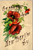 red poppy floral postcard with glitter text from New Berlin New York