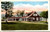 Country Club clubhouse with lawn and trees in Oneonta New York White Border postcard