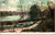 Undivided back postcard showing the Tippecanoe River and P C C and St L Railroad bridge in Monticello Indiana