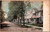 Vintage postcard showing West Fifth Street in Peru Indiana with tree lined residential homes and early unpaved street