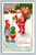Vintage Santa Claus lantern toy sack children reindeer Christmas postcard