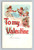 antique valentine postcard cupids forming floral garland to my valentine undivided back