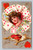 antique valentine postcard queen of hearts playing cards design