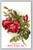 Greetings from South Auburn Pennsylvania antique divided back postcard 1908 red roses color lithograph