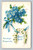 Kindest Regards Good Luck blue forget me nots lily valley horsehoe
